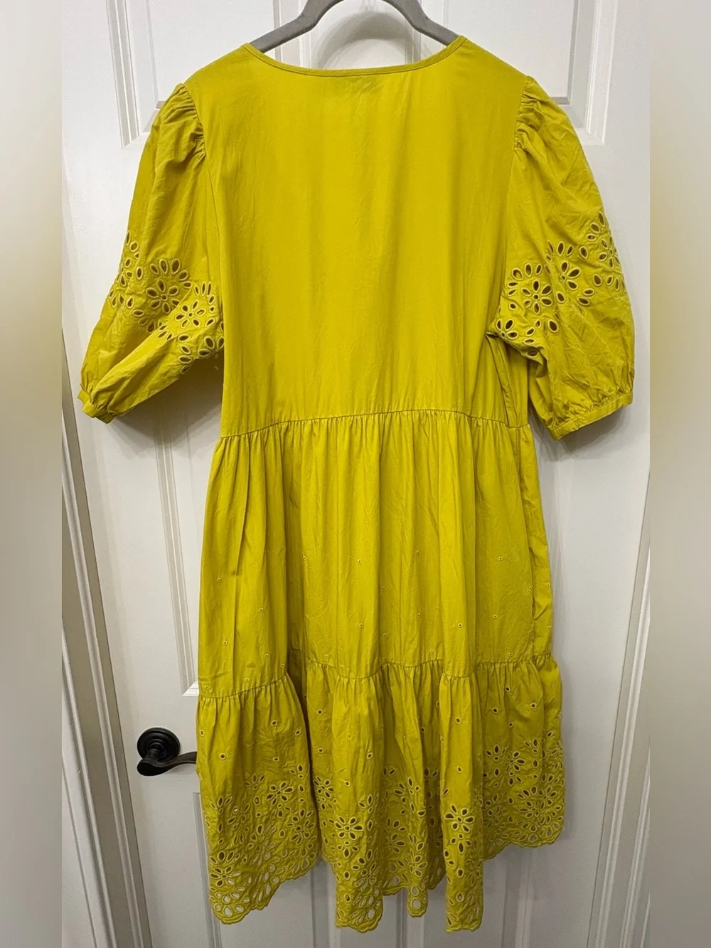 Coach Broderie Anglaise Puff Sleeve Dress, size 10 - Picture 5 of 6